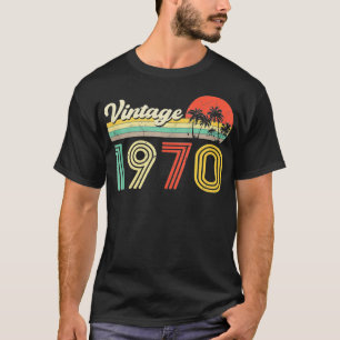 Retro Born In 1970 Birthday Being Awesome Vintage T-Shirt