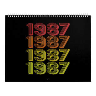 Retro Born In 1987 Calendar