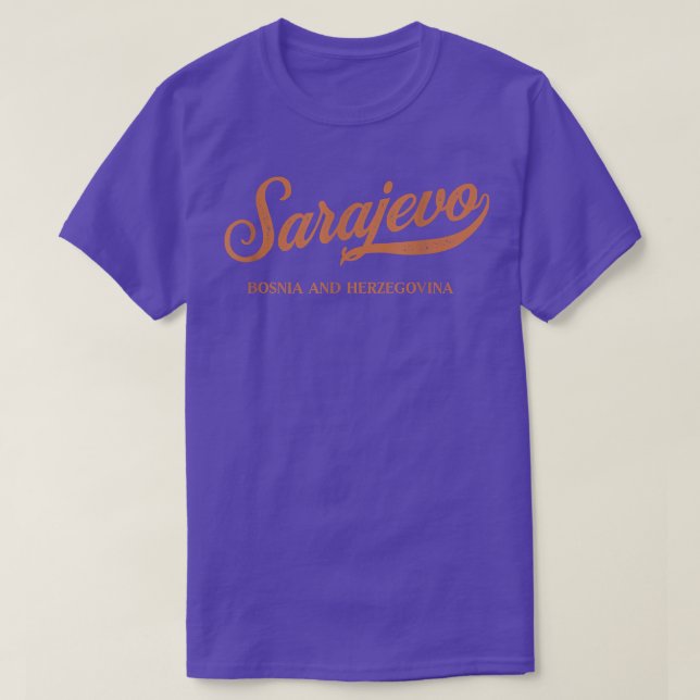 Retro Bosnia and Herzegovina CityVintage Sarajevo  T-Shirt (Design Front)
