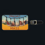 Retro Boston Luggage Tag<br><div class="desc">Great retro greeting from Boston Massachusetts repurposed on a customisable luggage tag. It's simple to add your personal information to the back. If you are purchasing as a gift, you can order the tag with the slip in information card.</div>
