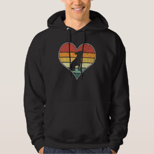 Retro Boston Terrier Dog Hearts Puppy Lover Valent Hoodie