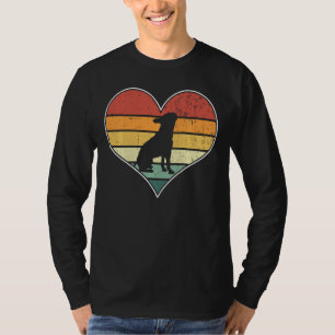 Retro Boston Terrier Dog Hearts Puppy Lover Valent T-Shirt