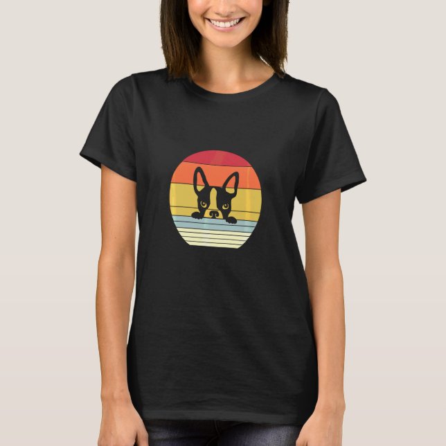 Retro Boston Terrier T-Shirt (Front)