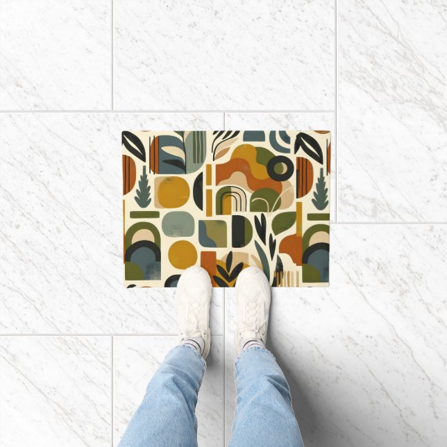 Retro Botanica Geometrica Doormat (Indoor)