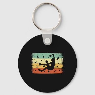 Retro Bouldering Rock Climbing Vintage Climber Key Ring
