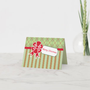 Retro Bow Christmas Card