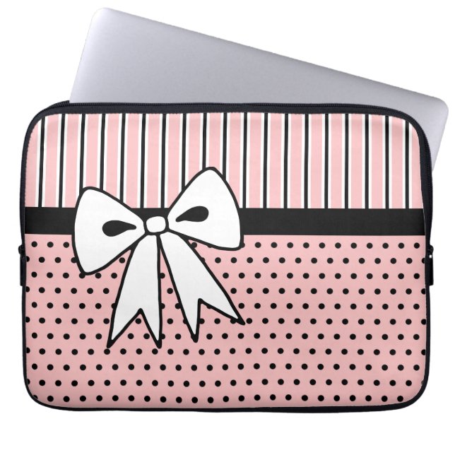 Retro Bow Laptop Case (Front)