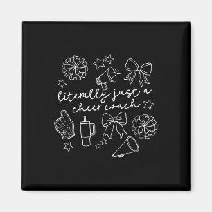 Retro Bow Literally Just A Cheer Coach Cheerleadin Magnet