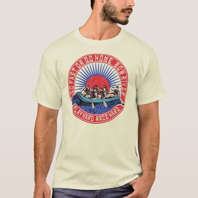 Retro Bow River Rafting T-Shirt (Front)
