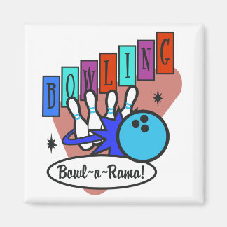 retro bowl-a-rama sign magnet