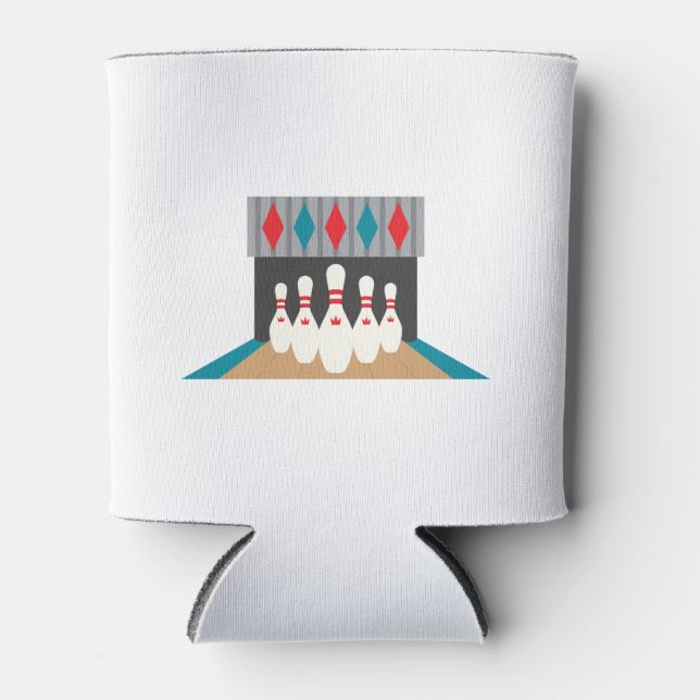 Retro Bowling Alley Can Cooler (Front)