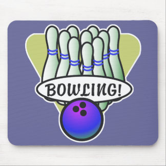 retro bowling design mouse mat