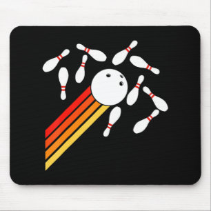 retro Bowling Fun Bowling Party Mouse Mat