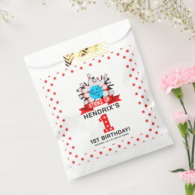Retro Bowling Kids 1st Birthday Party Favour Bags (Sealed)