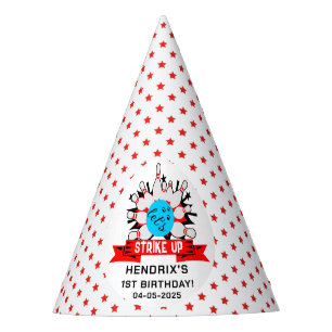 Retro Bowling Kids 1st Birthday Party Hat