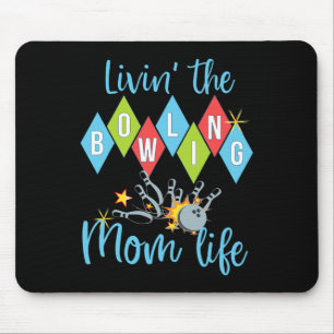 Retro Bowling Mum Bowler Queen D Mouse Mat