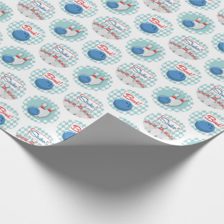 Retro Bowling Pattern Bowling Ball Pins Wrapping Paper