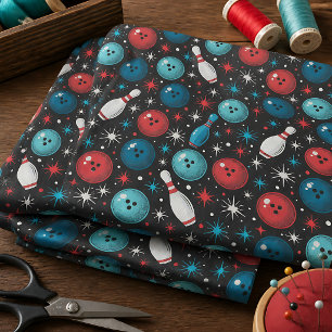 Retro Bowling Pattern Fabric