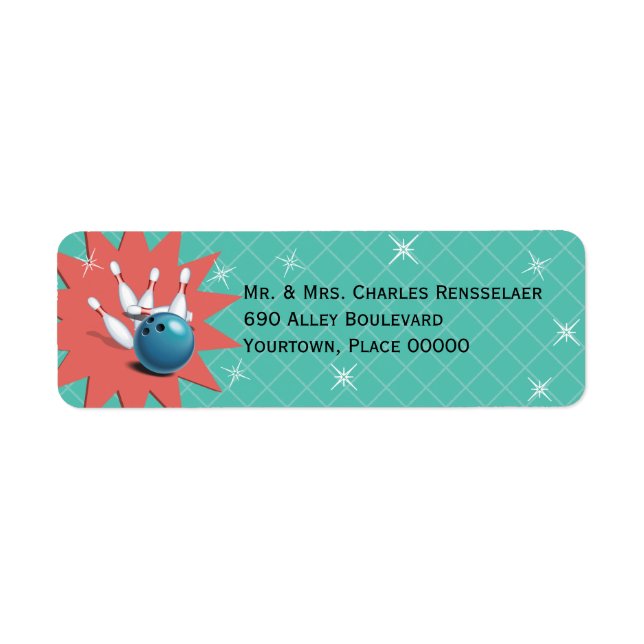 Retro Bowling Return Address (Front)
