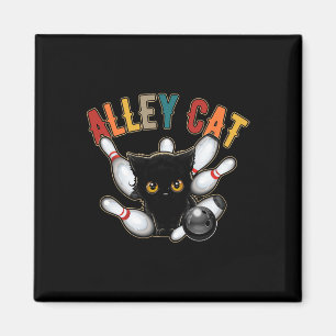 Retro Bowling Tee Vintage Bowler Alley-cat Vintage Magnet