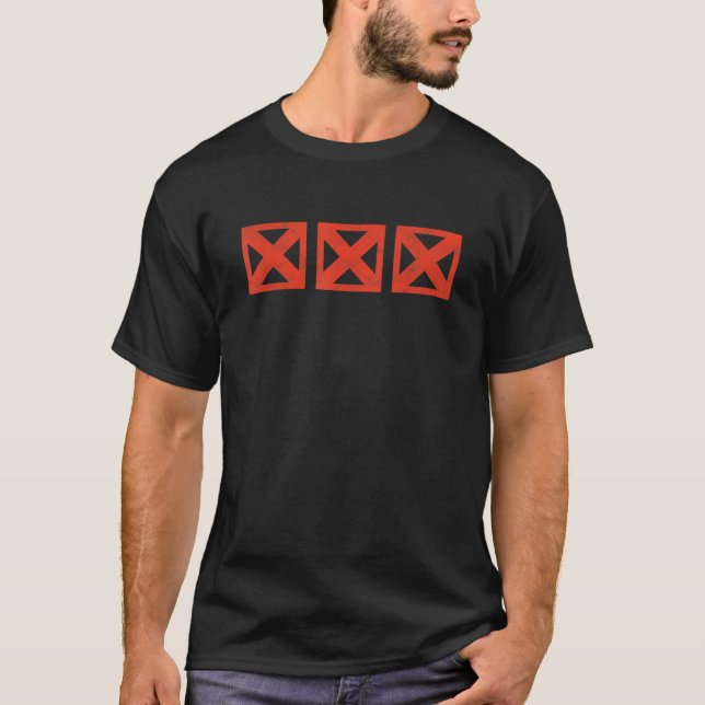 Retro Bowling Turkey Three Strike Symbol Minimalis T-Shirt (Front)