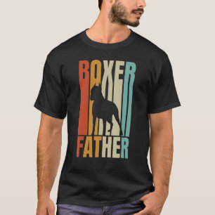 Retro Boxer Father  Cool Dog Dad T-Shirt
