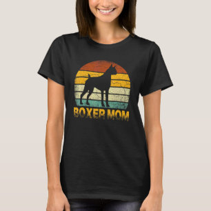 Retro Boxer Mum  Doxie Dog Owner Mother Pet Mama T-Shirt
