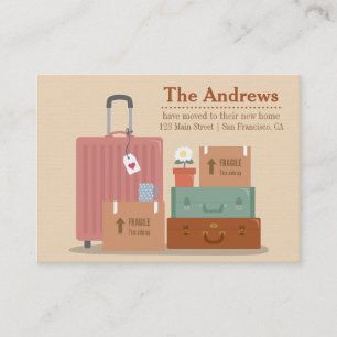 Retro Boxes and Suitcases New Home Announcements