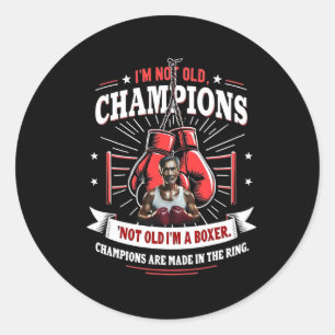 Retro Boxing Dad Gloves Love Gifts For Boxers  Classic Round Sticker