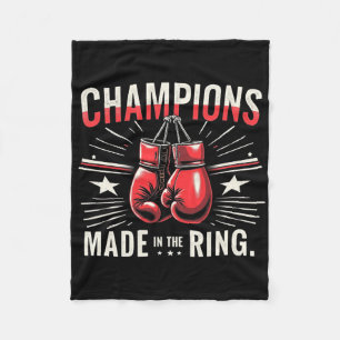 Retro Boxing Gloves Love Gifts For Boxers 4 Fleece Blanket