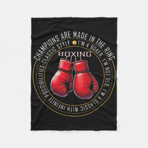 Retro Boxing Gloves Love Gifts For Boxers 5 Fleece Blanket