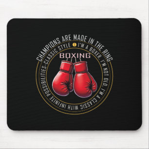 Retro Boxing Gloves Love Gifts For Boxers 5 Mouse Mat