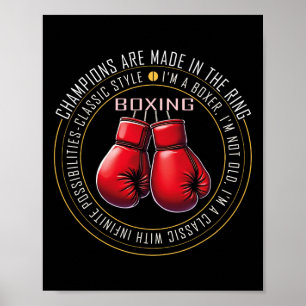 Retro Boxing Gloves Love Gifts For Boxers 5 Poster
