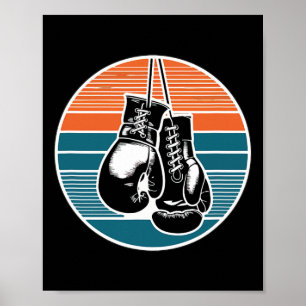 Retro Boxing Gloves Sunset Kickboxing Boxing Lover Poster