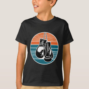 Retro Boxing Gloves Sunset Kickboxing Boxing Lover T-Shirt