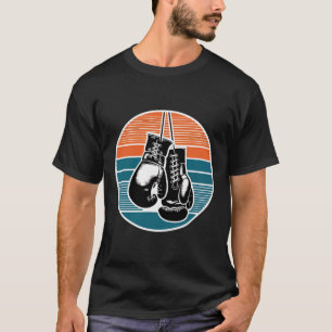Retro Boxing Gloves Sunset Kickboxing Boxing Lover T-Shirt