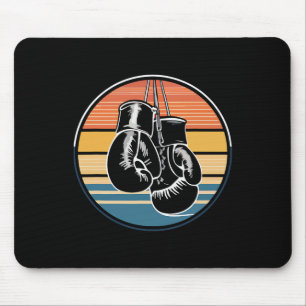 Retro Boxing Hanging Gloves Kickboxing Boxing Love Mouse Mat