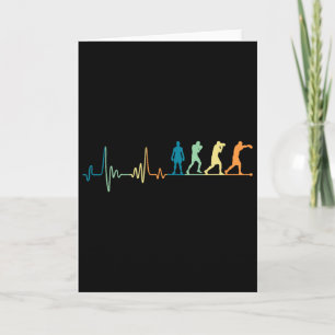 Retro Boxing Heartbeat - Boxing Lover Boxer Kickbo Card