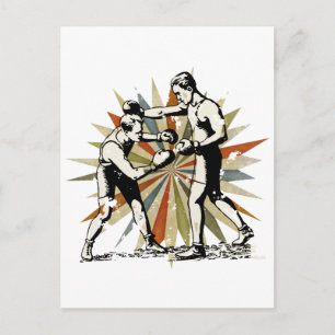 Retro Boxing Postcard