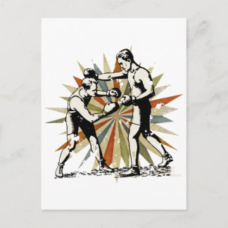 Retro Boxing Postcard