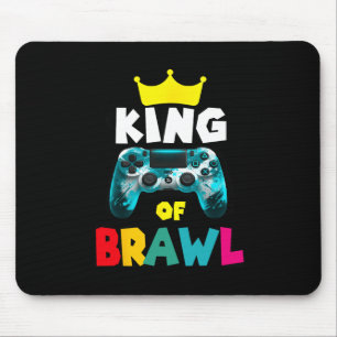 Retro Brawl King Gamer Gaming Brawler Brawl Funny Mouse Mat
