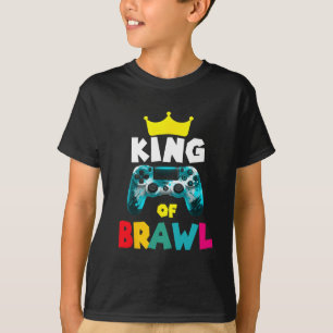 Retro Brawl King Gamer Gaming Brawler Brawl Funny T-Shirt