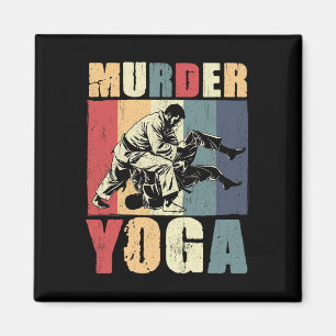 Retro Brazilian Jiu Jitsu Murder Yoga Funny Bjj Ma Magnet