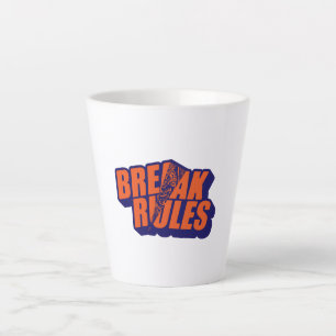 Retro "Break Rules" Motivational Latte Mug