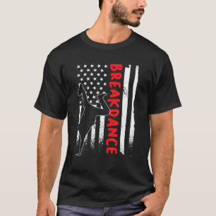 Retro Breakdance American Flag Bboy Dance Breakdan T-Shirt