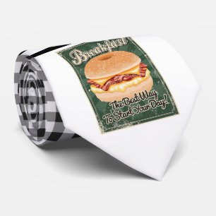Retro Breakfast Bagel Necktie