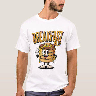 Retro Breakfast Club Pancake Stack | Funny Foodie T-Shirt