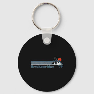 Retro Breckenridge Ski Resort Colorado Snowboard S Key Ring