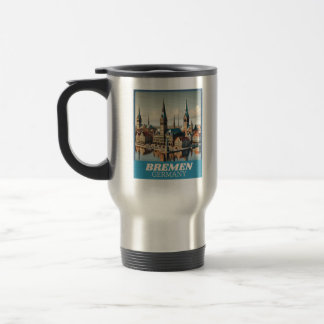 Retro Bremen Skyline  Travel Mug