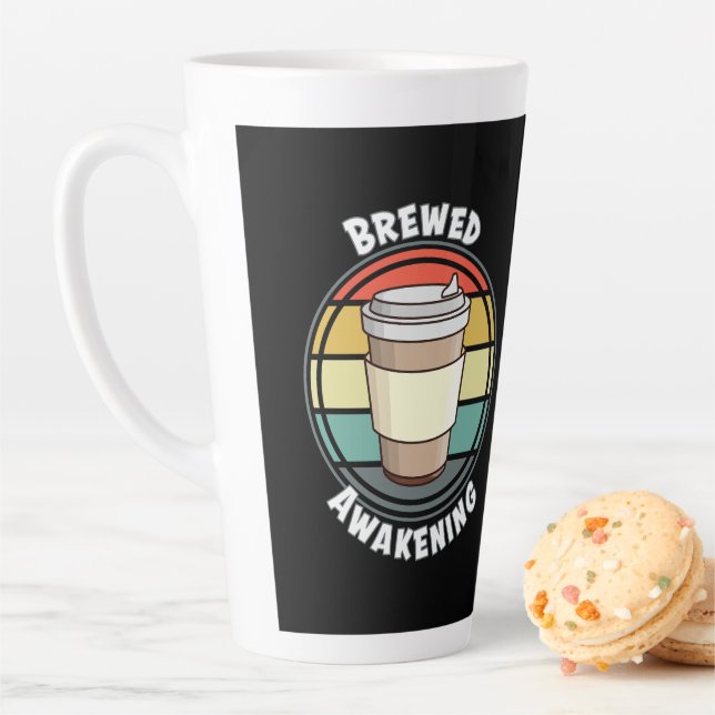 Retro Brewed Awakening Hot Drink to Go Latte Mug (In Situ)
